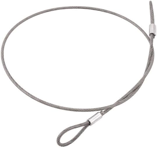 Arcon Security Cable 19766, with Separate Lock, 3 Millimeter Diameter x 36 Inch Length, Stainless Steel, Clear Vinyl Sleeve