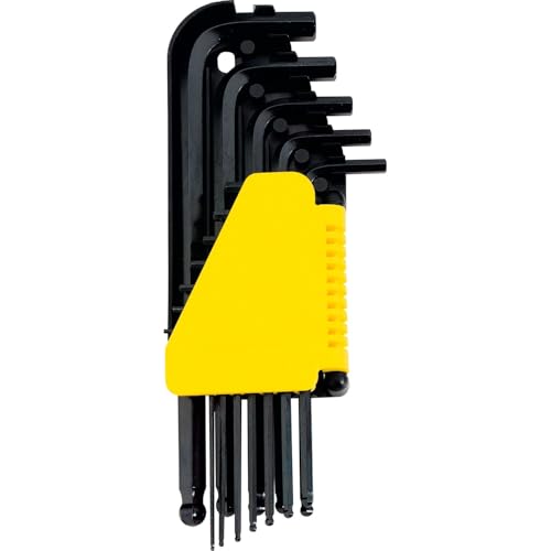 Stanley Jogo de Chaves Hexagonais, Ferramentas em Aço Cromo Vanádio, Kit de Ferramentas com Pontas B