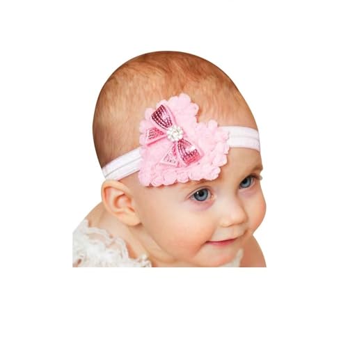 Valentine's Days Baby Rose Heart Headband Flower Headband for Baby Girl Hair Band Headwraps. (Type D)2