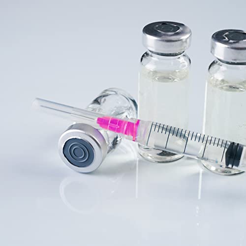 Image of 100 Pack 10ml 18Ga Plastic Syringe with Measurement for Scientific Labs and Industrial Dispensing, Disposable Individually Wrapped (100, 10ml-18Ga)