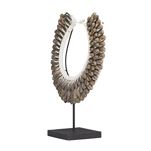Escultura decorativa Shell con base, 12x6x15 pulg miniatura 7