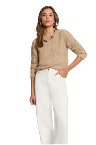 Pull ajouré col rond femme - vue 2