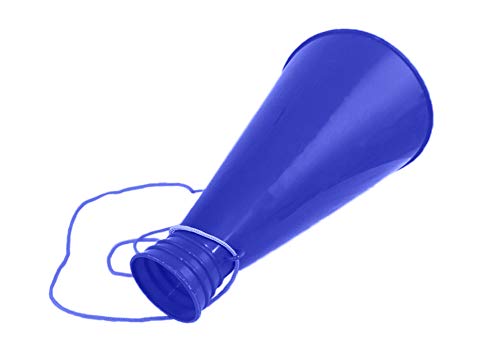 9" Blue Plastic Megaphone Cheerleader Hollywood Movie Director Prop