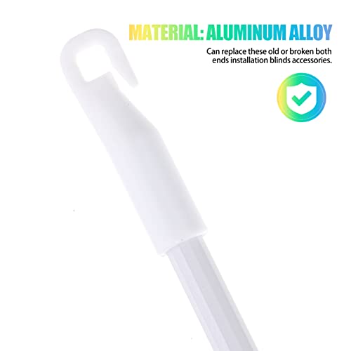 Healifty 4Pcs Grip Long Alloy Aluminum Curtain Drapery Vertical Handle And Blind Pull Accessories Home Hook, Inch Rod Wand, Bathroom Stick - Venetian Metal Kirsite Hook Hardware Blinds #TOP4