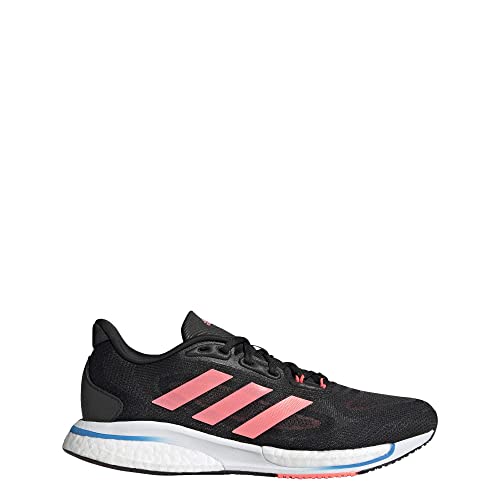adidas Women's Supernova+ Running Shoe, Black/Acid Red/Turbo, 7.52