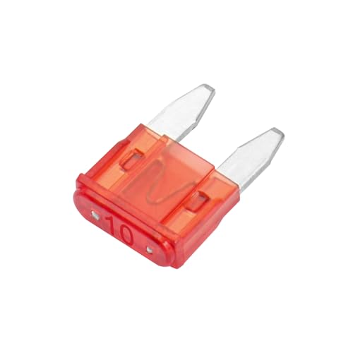 Heschen Mini Blade Fuse ATM-10 Auto Surtido Coche SUV Camión 10A Rojo Pack de 50