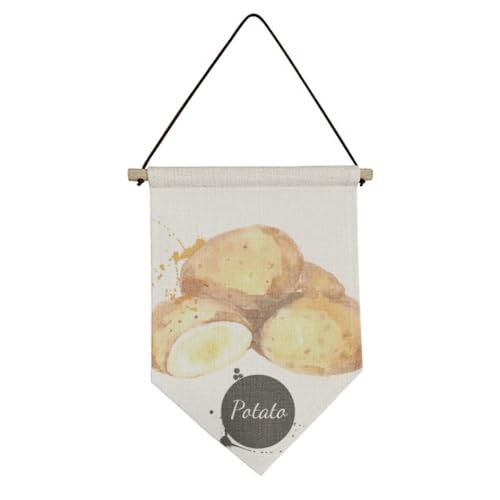 Bannière décorative en toile de pommes de terre pour cuisine rustique
