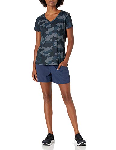 Image of Amazon Essentials Women's Active Quick Dry Tech Stretch Short-Sleeve V-Neck T-Shirt (Available in Plus Size), Pack of 2