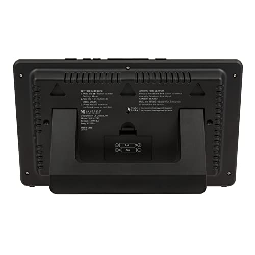 La Crosse Technology 513-1417Bs Atomic Digital Clock With Temperature And Moon Phase, Black #TOP4