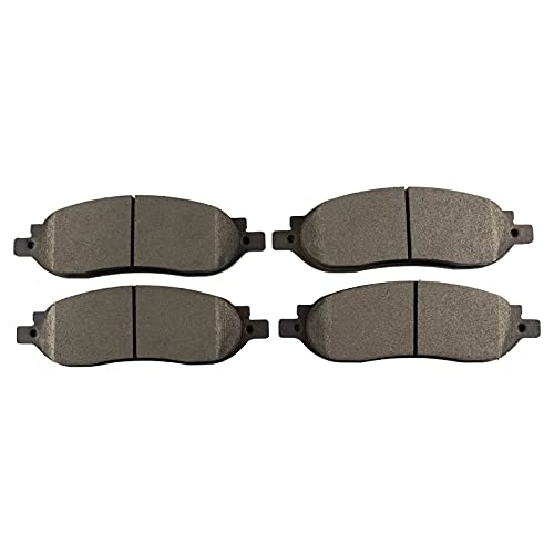 Image of TRQ Rear Brake Pad & Rotor Kit, with Chemical Kit Parking Brake Shoe Set Semi-Metallic Compatible with 2005-2007 Ford F-250 Super Duty F-350 Super Duty
