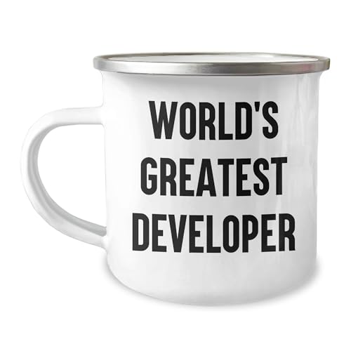 World's Greatest Developer Christmas Unique Gift for the Developer in Your Life, Developer Mug, Best Camping Mug, Funny Quote, Great Gift for Men and Women