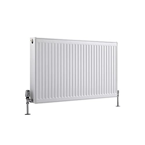 Milano Compact White Type 22 Horizontal Double Panel Convector Radiator - 600mm x 1100mm