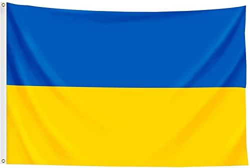 HUAMAO Drapeau Ukraine 150x90cm, Drapeau ukrainien 3x5ft Cover