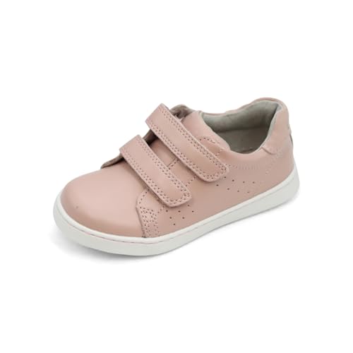 L'Amour Kenzie Double Strap Sneaker Toddler Girl's Leather Tennis Shoe (Pink, US Footwear Size System, Toddler, Women, Numeric, Medium, 1)