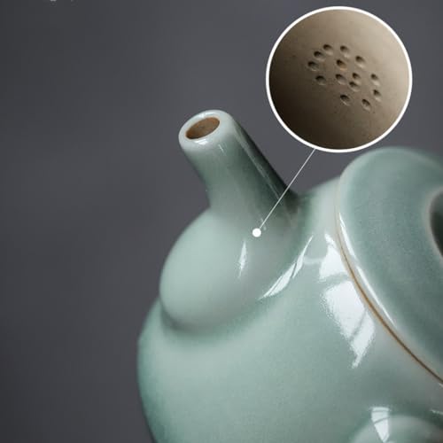 Tetera japonesa de cerámica en porcelana fina para amantes del té 4