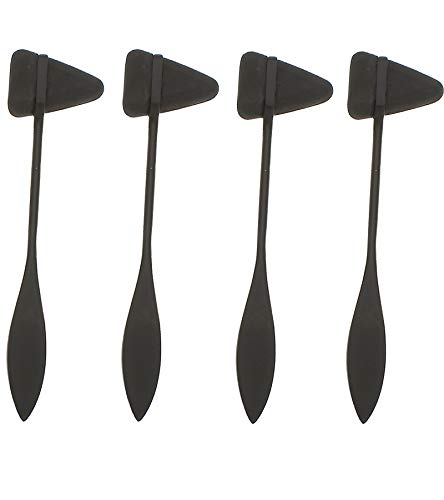 SURGICAL ONLINE Set of 4 Taylor Percussion Reflex Hammers - Diagnostic Medical Instruments, For Nurse, EMT, Medical Student, Doctor (Tactical Black)