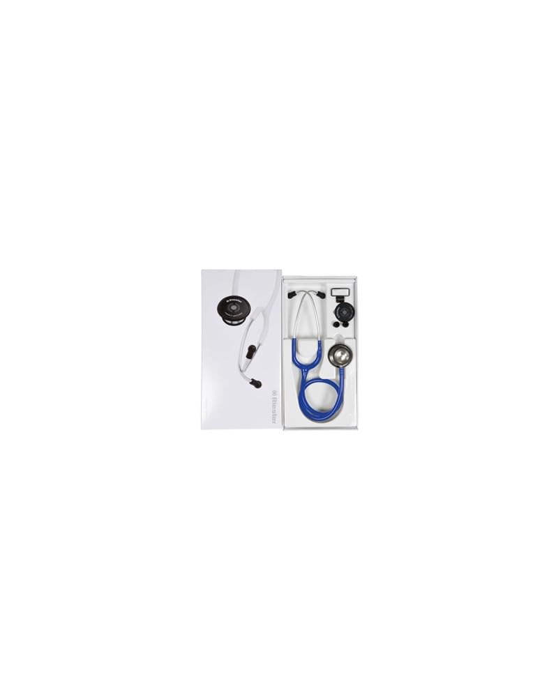 Riester, Stetoscopio Duplex 2.0, elevate prestazioni acustiche, con targhetta per nome, olive di ricambio e membrana, in acciaio inox, per adulti, blu, 32335