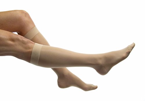 Image of BSN Medical 119797 Jobst Compression Stocking, Knee High, Closed Toe, 15-20 mmHg, Medium, Midnight Navy