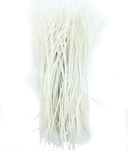5''-9.5'' Feathers Fly Tying Materials for stonefly Nymph Split Tails& Down Wings 50pcs/Pack (White)