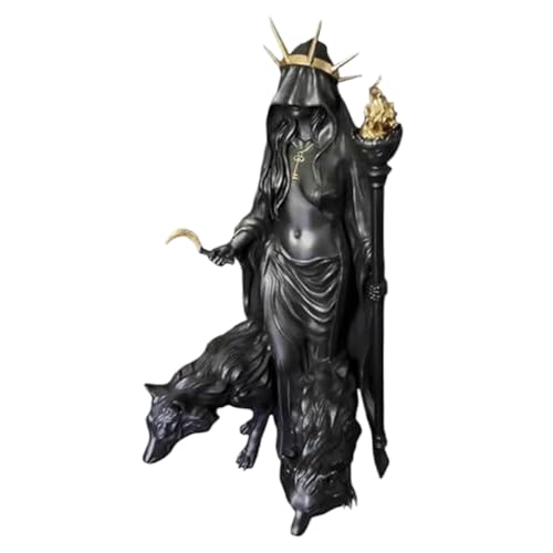 Estatua de la Diosa Griega Hécate – Escultura Resistente y Polivalente de la Bruja de la Noche, Arte Decorativo Fora Hogar en Resina Mágica