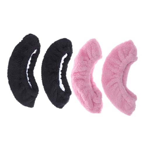 Housses de patins absorbantes en peluche noire élastique de hockey