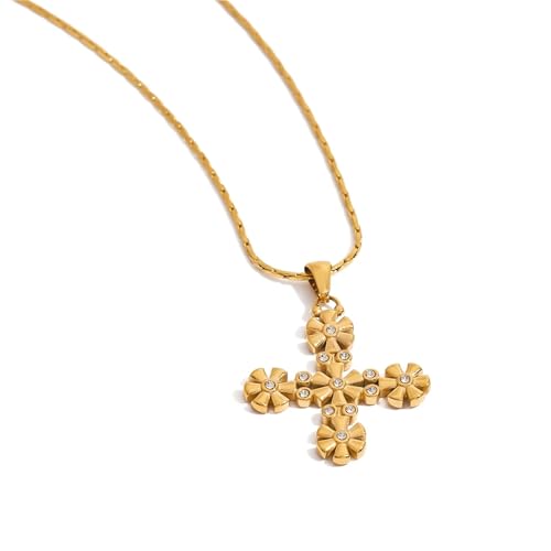 Collier croix blanche acier inoxydable, bijou idéal pour un look quotidien