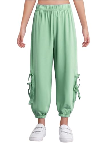 Toddler Girls Harem Jogger Pants Little Kids Side Tie Up Casual Baggy Trousers Sweatpants2