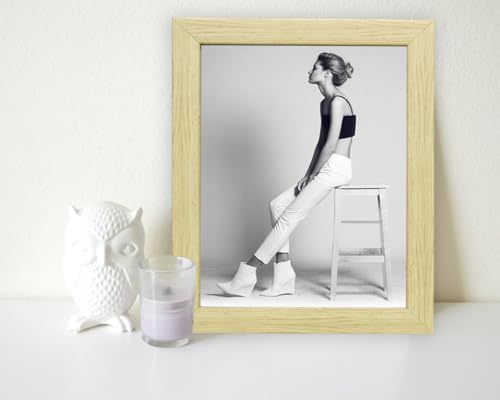 Image of Photo frame 3.5 x 5 inch (postcard size) Natural Wood Color Table Top /Wall Decoration Hanging