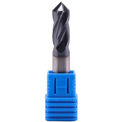 Image of 4 Flute 90 Solid Carbide Drill Mill Set(2Pcs, 3 /8 inch), AlTiN Coated | 90 Included Angle, 3 /8 inch Cutting Dia, 3 /8 inch Shank, 1 inch LOC, 2-1 /2 inch OAL For Milling Alloy Steel, Carbon Steel, Iron, Copper