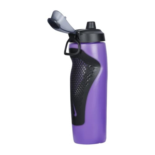 Image of Nike REFUEL BOTTLE LOCKING LID 24 OZ, ACTION GRAPE /BLACK /METALLIC GOLD