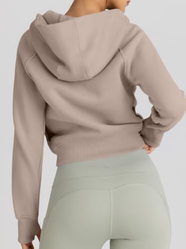 Image of Trendy Queen Womens Zip Up Hoodies Cropped Jackets Fall Clothes 2026