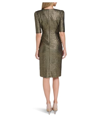 Image of Calvin Klein Short Sleeve Sequin Sheath