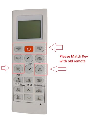 Image of Sanavya AC Remote Control - Compatible Replacement for Split & Window Air Conditioners - Replicates Genuine Remote Functions (Lg Split Air Conditioner Remote 36H)
