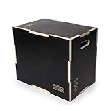 NORTHERN Plyometric Jump Box Wood Plyo Box Premium Exercise Step Power Strength Cross Training Home Gym Fitness Workout Equipment Aerobic Platform Jump Training 3 in 1 Wooden Plyobox