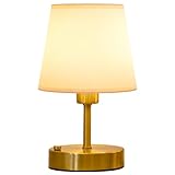 EppieBasic Rechargeable Table Lamp Cordless: Fast Charging & Long Lasting - 2700K Warm Light Vintage Small Gold Lamps for Women Housewife - Living Room Bedroom