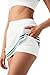 Nirovien Womens Workout Sets 2 Piece Tennis Sets Skorts Sets Athletic Gym Golf Outfits Tank Top and Skort(White,M)