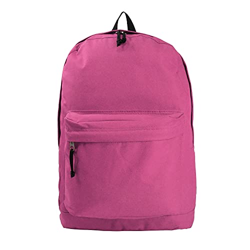Wholesale Classic Backpack 18 inch Basic Bookbag Bulk Cheap Case Lot 36pcs Simple Schoolbag Promotional Backpacks Non Profit Student School Book Bags Vintage Daypack 6 Assort Color4