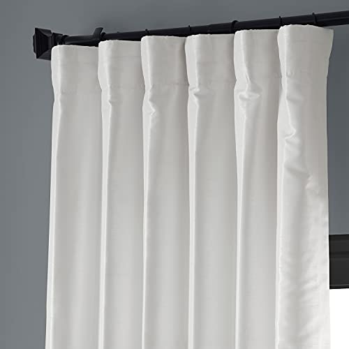 HPD Half Price Drapes Faux Silk Blackout Curtains 108 Inches Long for Bedroom & Living Room Vintage Textured Blackout Curtain (1 Panel) - Image 3