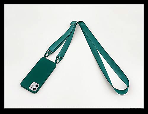 CQUUKOI Compatível com iPhone 12 Mini, capa de telefone transversal com cordão, linda capa de silico