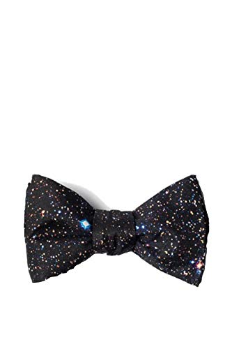 Wild Ties Spaced Out Black Microfiber Bow Tie #TOP21
