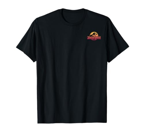 Jurassic World Gradient Left Chest Logo Maglietta