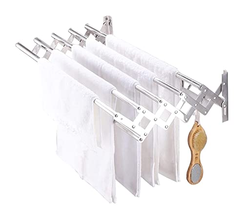 Séchoir à linge mural rétractable LWX pour intérieur et extérieur