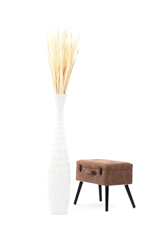 Image of Leewadee Large Floor Vase 41 inches Mango Wood for Pampas Grass, Dried Flowers