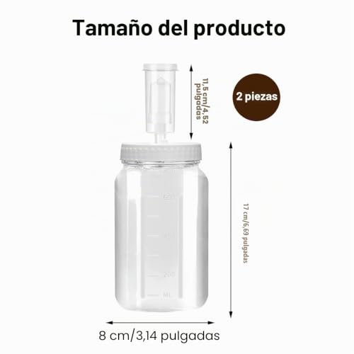Tarros de fermentación de vidrio resistente con tapas y burbujeadores de alta precisión 3