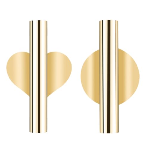 Image of DOITOOL Flower for Home Decoration and Housewarming Sturdy and No Burrs 2pcs Wall Mounted in Golden Iron Metal