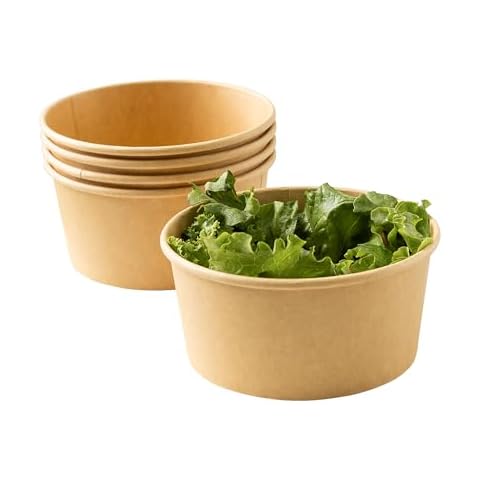 ECOPICNIC 50 Pack Eco-Friendly Salad Bowls Cover