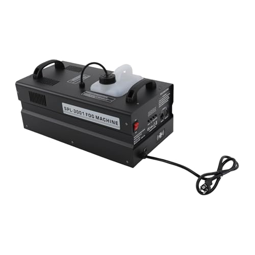 Máquina de humo profesional de 3000 W con control remoto y DMX512, generador de humo de alta potencia con tanque de 3 L para bodas, Halloween, conciertos y fiestas, enchufe estadounidense, color negro miniatura 3