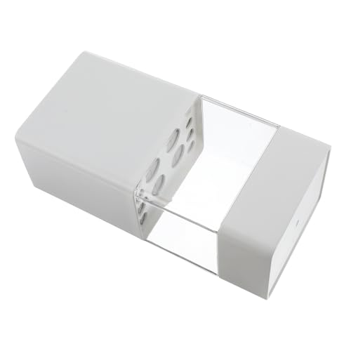 KAILIKETIY メイクブラシ収納バケツ 蓋付きデスクトップオーガナイザー クリアアクリル製 メイクブラシケース 化粧箱 小物収納 コスメ整理用