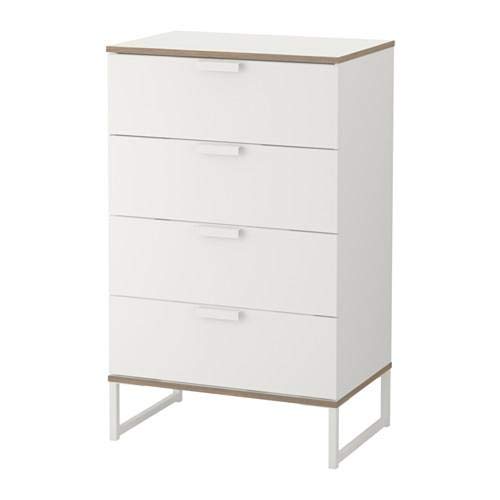 IKEA TRYSIL トリスィル 4段チェスト ホワイト TRYSIL Chest of 4 drawers, white, light grey: Buy Online at Best