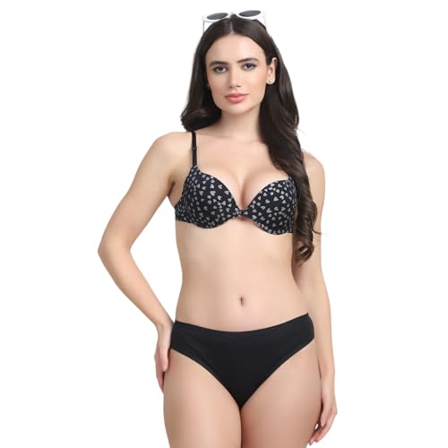 Image of Quttos PrettyCat Printed Front Open Underwire Sexy Pushup Bra